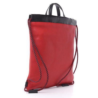 Gucci Calfskin Mens Logo Drawstring Backpack Red 4 of 8