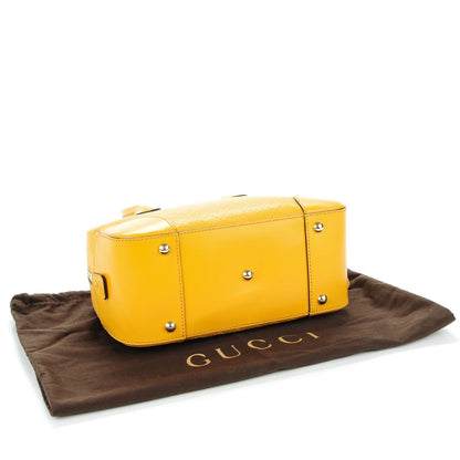 Gucci Calfskin Diamante Small Top Handle Bag Yellow 4 of 7