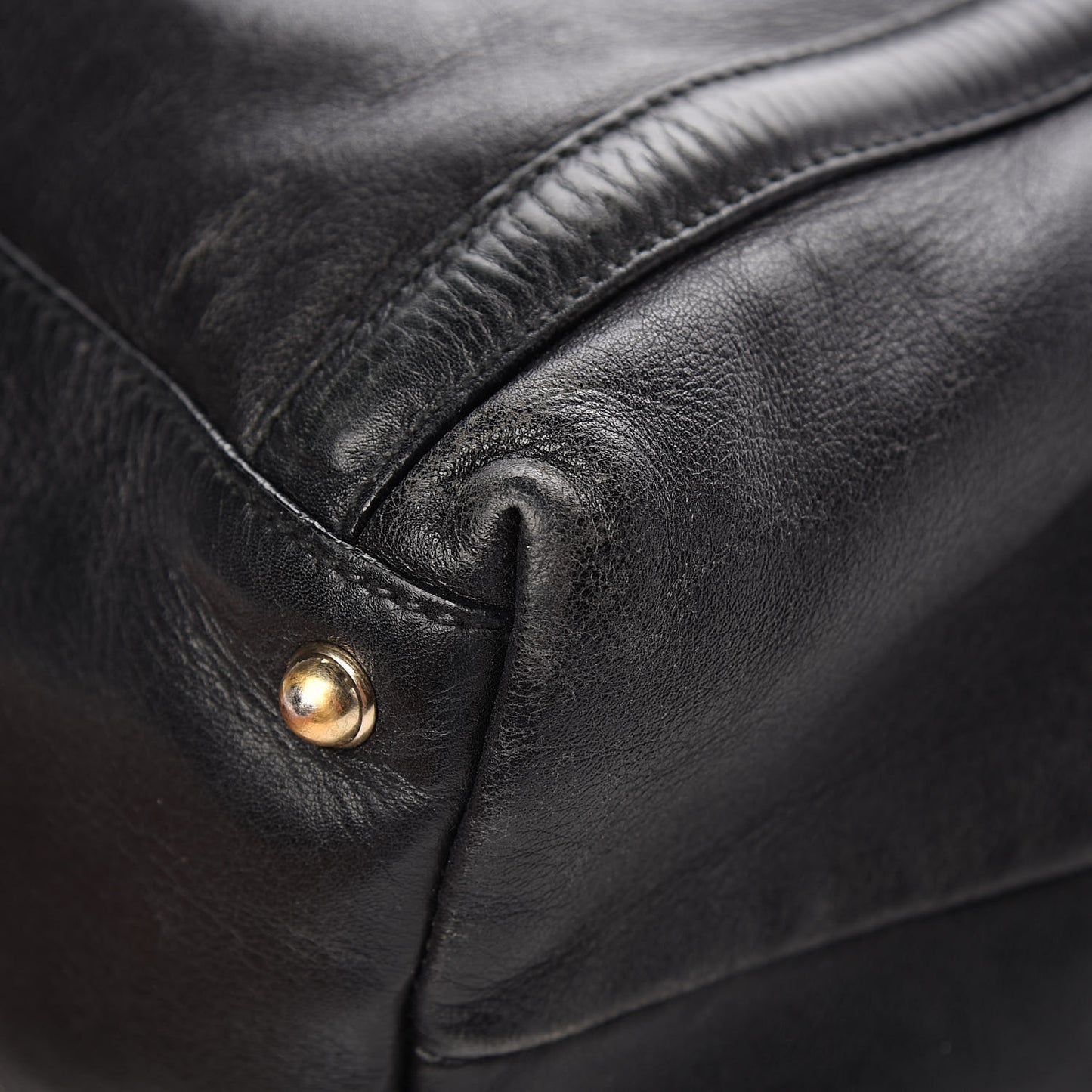 Calfskin Large Britt Shoulder Bag Black
