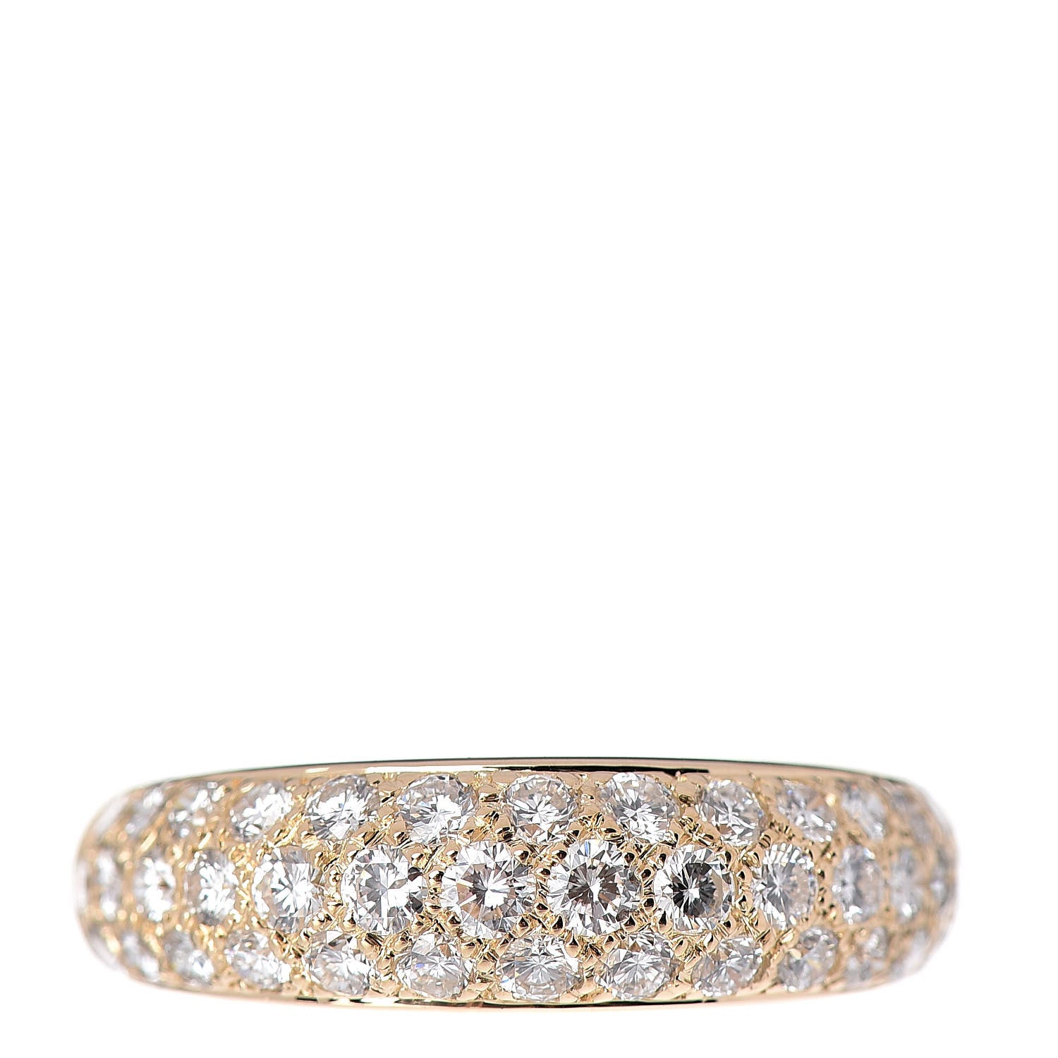 Cartier 18K Yellow Gold Diamond 6mm Etincelle de Band Ring 48 4.5 1 of 5