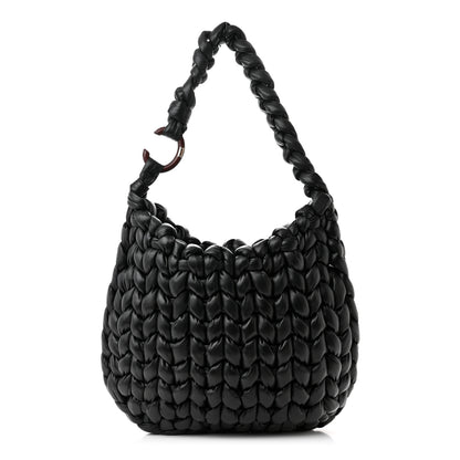 Chloe Lambskin Woven Wooden C Shoulder Bag Black 1 of 11