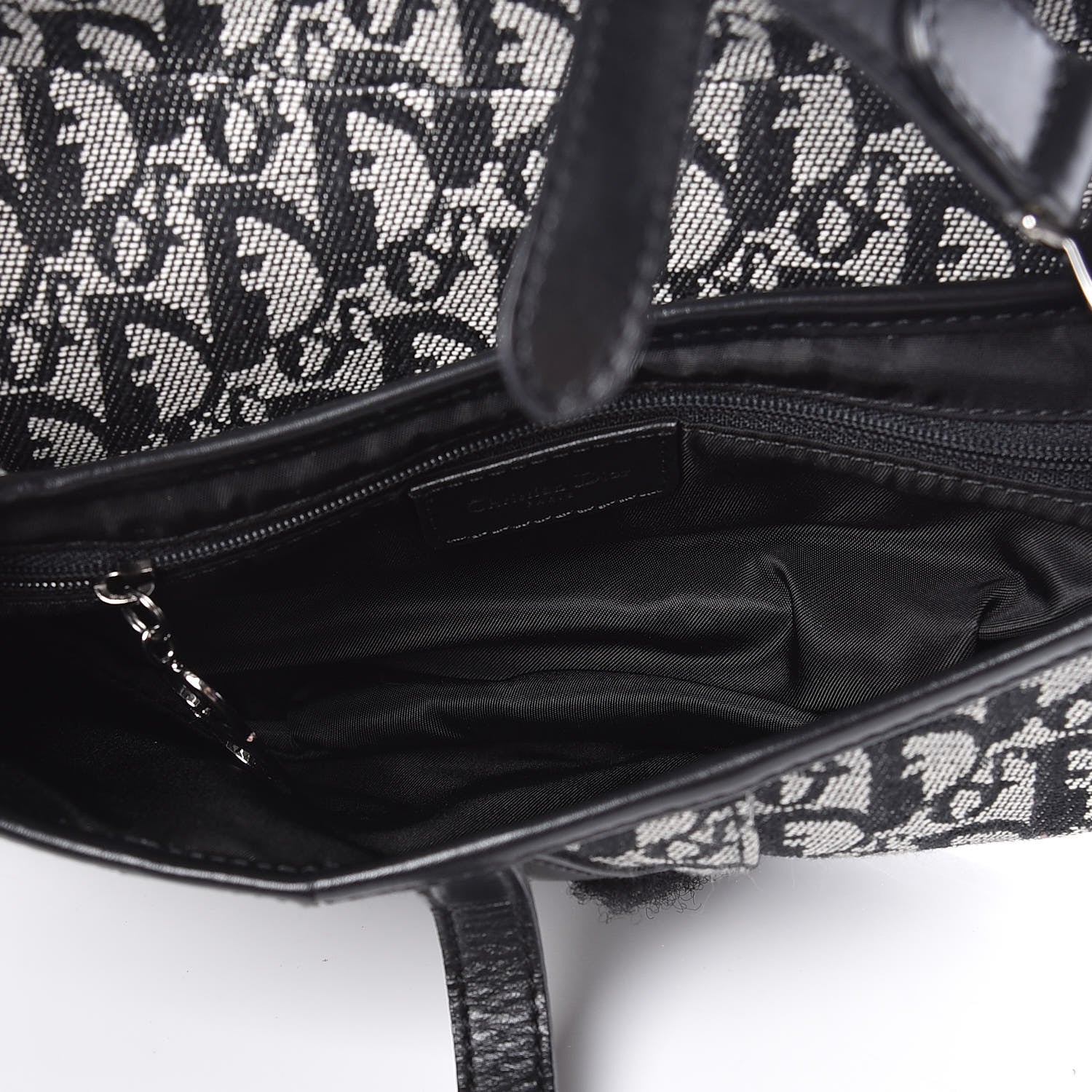 Christian Dior Monogram Saddle Bag Black 7 of 20