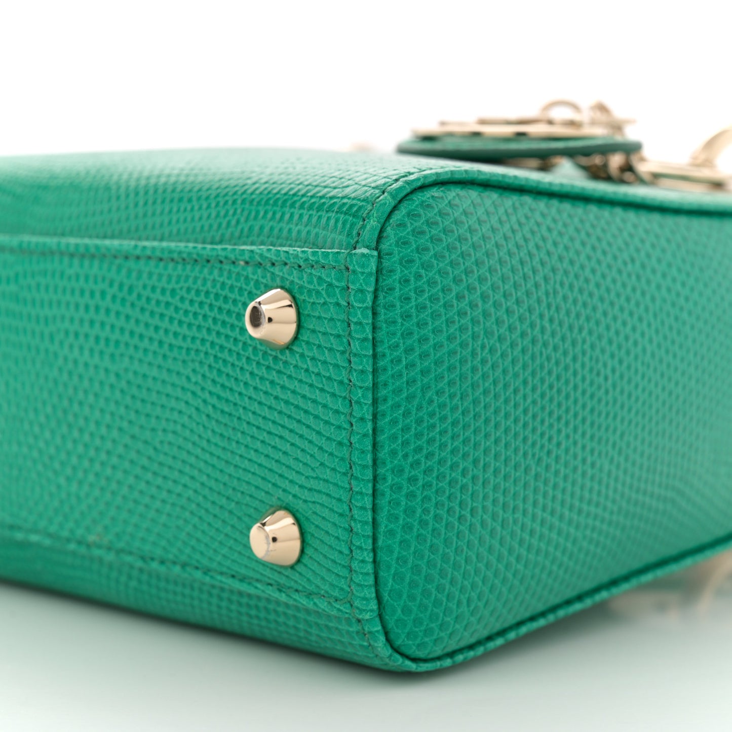 Lizard Mini Lady Dior Green