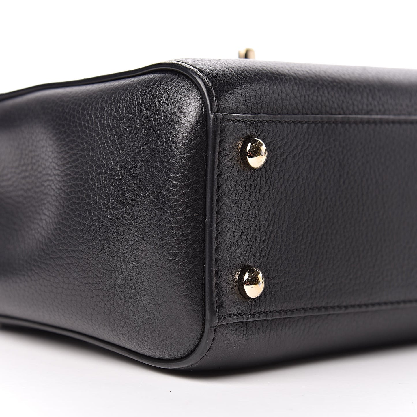 Grained Calfskin Mini Neo Executive Shopper Tote Black