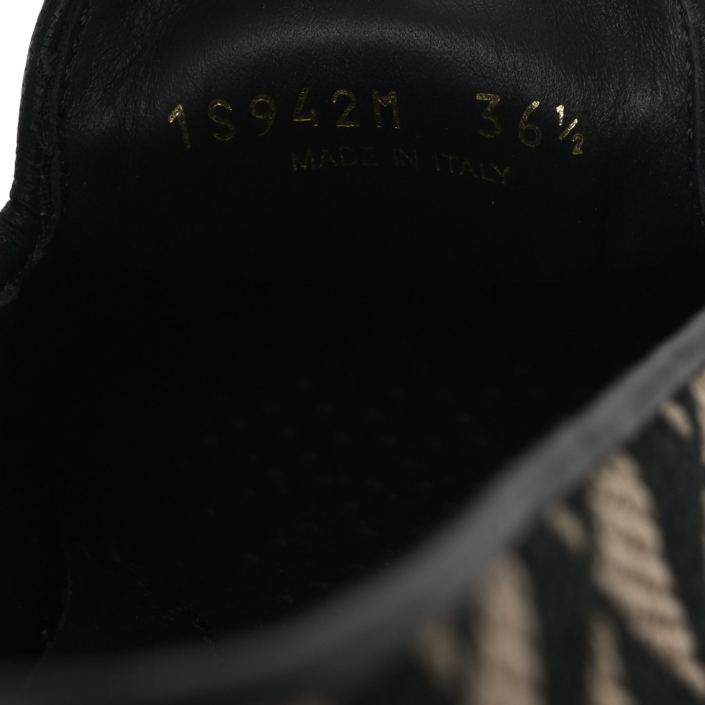 Jacquard Trianglolo Symbole Embroidered Metal Triangle Logo Slip On Sneakers 36.5 Corda Black