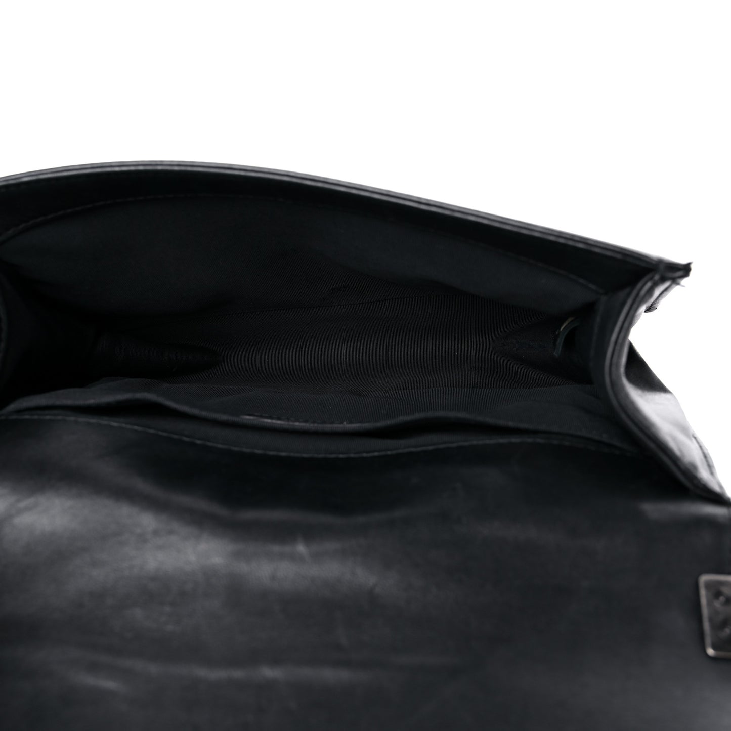 Lambskin Quilted Medium Boy Flap Black