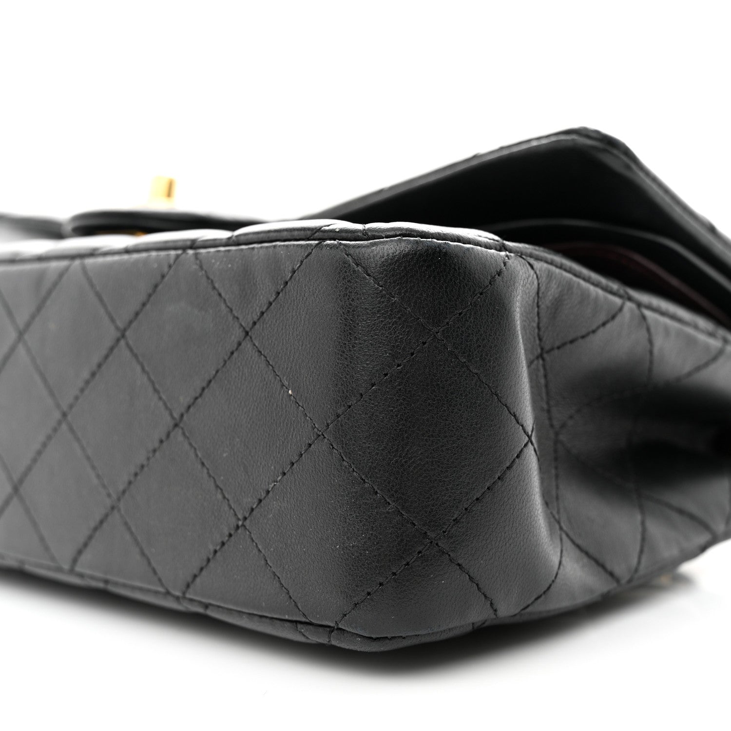 Chanel Lambskin Quilted Medium Double Flap Black 9 of 11