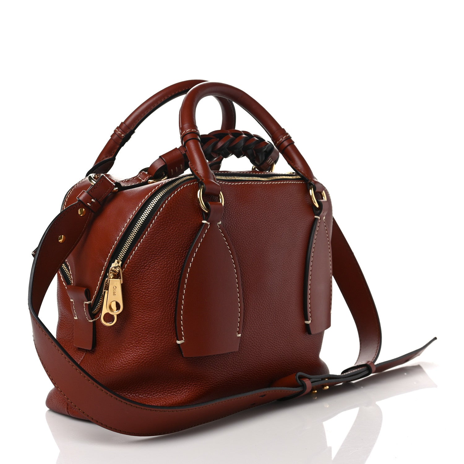 Chloe Calfskin Medium Daria Sepia Brown 3 of 9