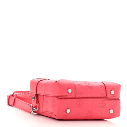 MCM Calfskin Ottomar Monogram Small Berlin Crossbody Sugar Pink 4 of 9