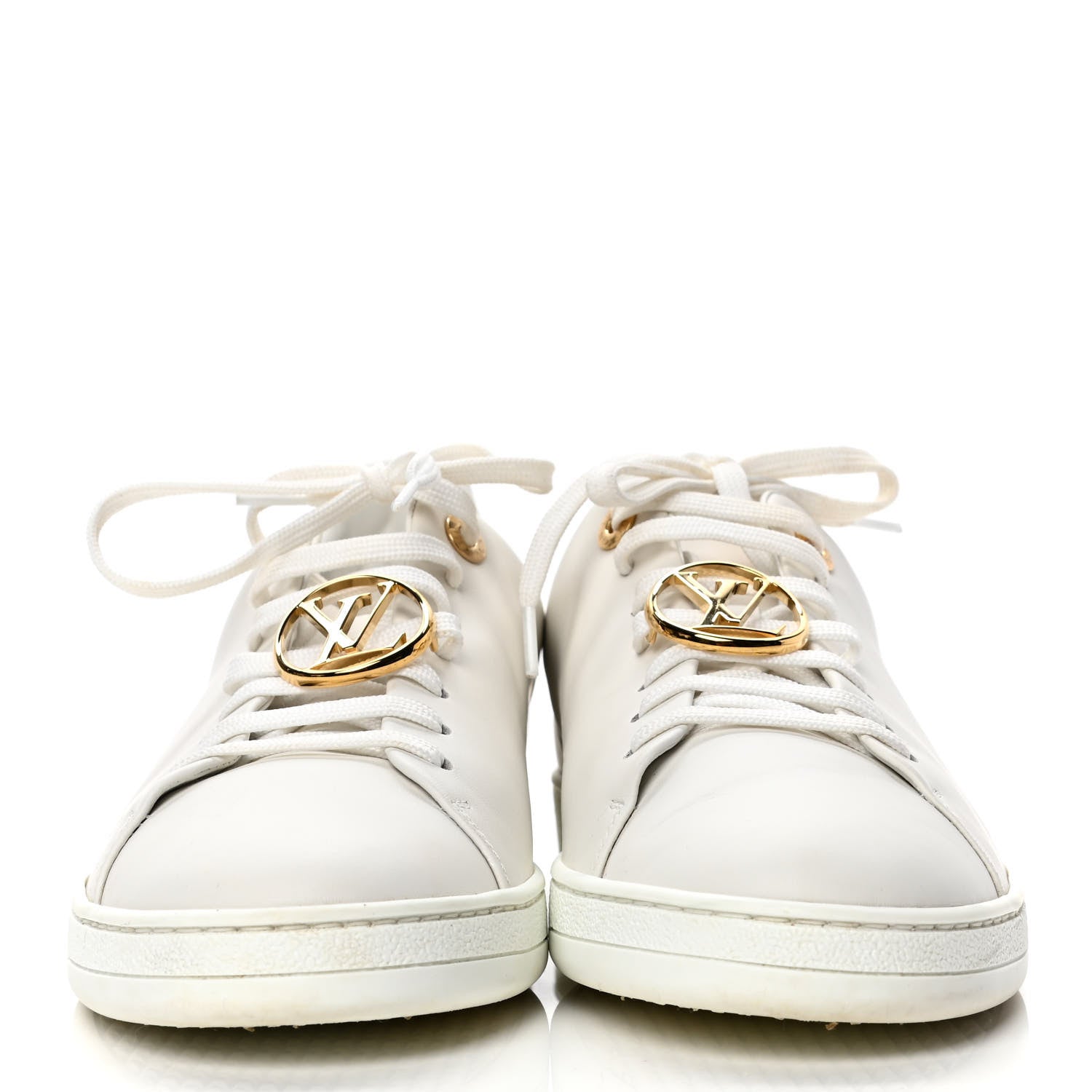 Louis Vuitton Calfskin Frontrow Sneakers 39.5 White 2 of 5