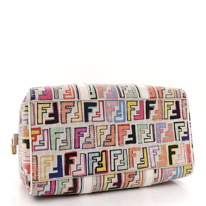 Fendi Zucca Spalmati Vitello FF Multicolor Forever Boston Multicolor White 4 of 15