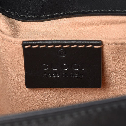 Gucci Calfskin Matelasse Mini GG Marmont Shoulder Bag Black 6 of 9