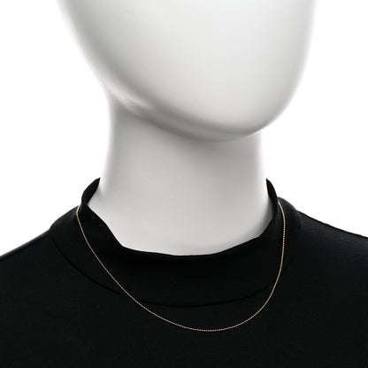 Tiffany 18K Yellow Gold Beaded Chain Necklace 16" 2 of 4