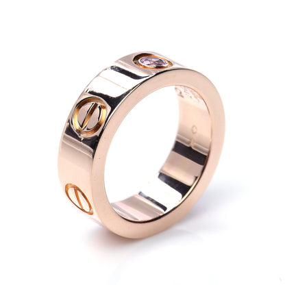 Cartier 18K Pink Gold Pink Sapphire 5.5mm LOVE Ring 47 4 4 of 5