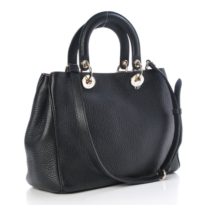 Christian Dior Bullcalf Medium Diorissimo Tote Black Rose Indien 4 of 9