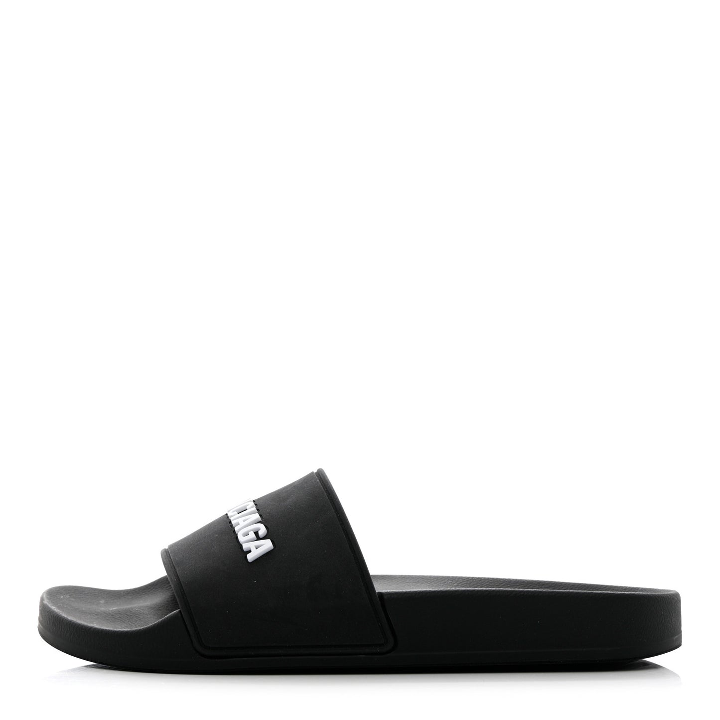 Rubber Womens Logo Pool Slide Sandals 37 Black