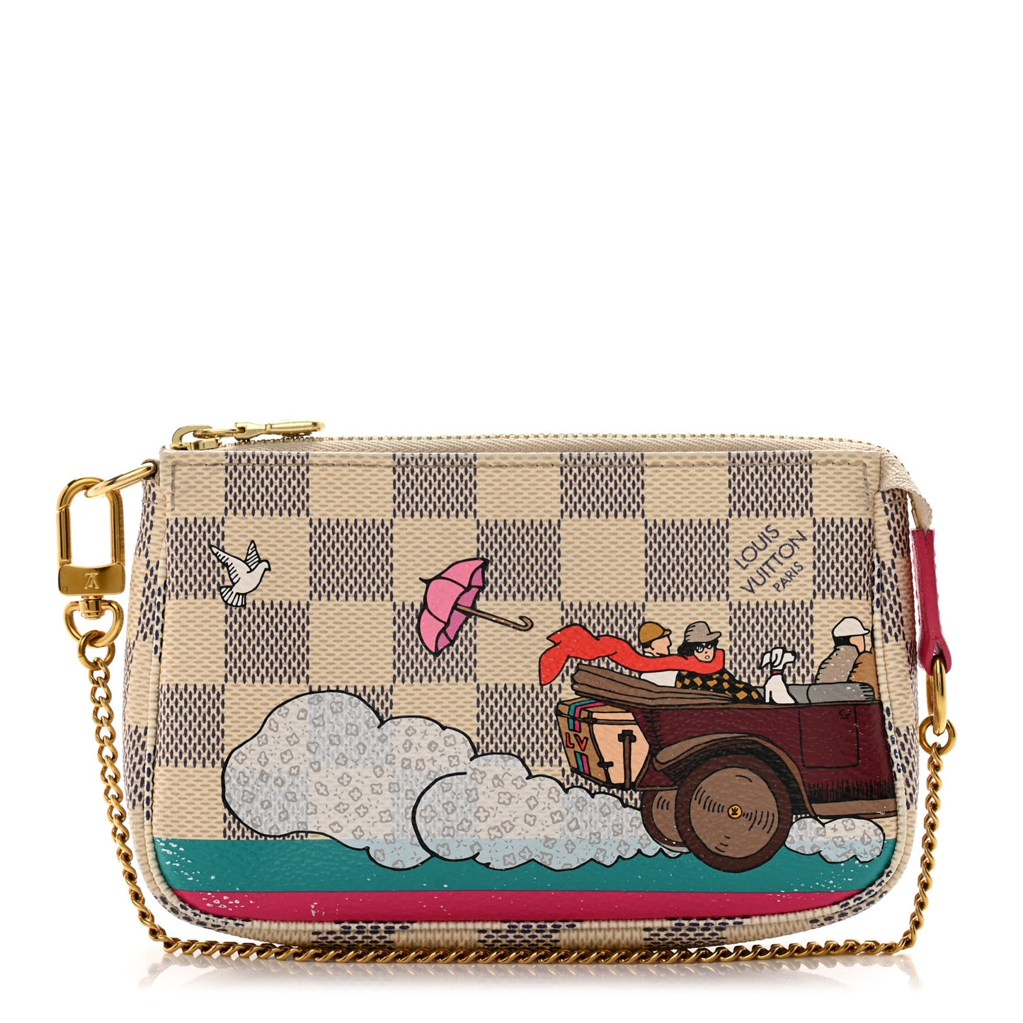Damier Azur 2015 Christmas Animation Mini Pochette Accessories