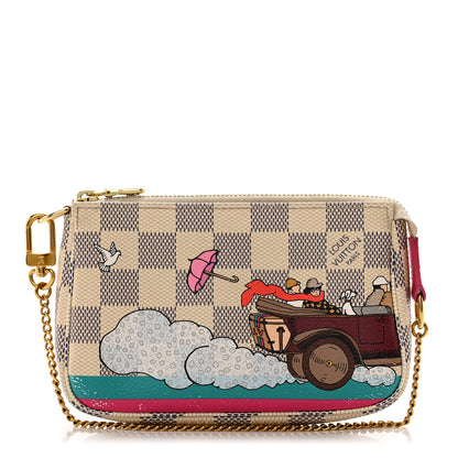 Louis Vuitton Damier Azur 2015 Christmas Animation Mini Pochette Accessories 1 of 11