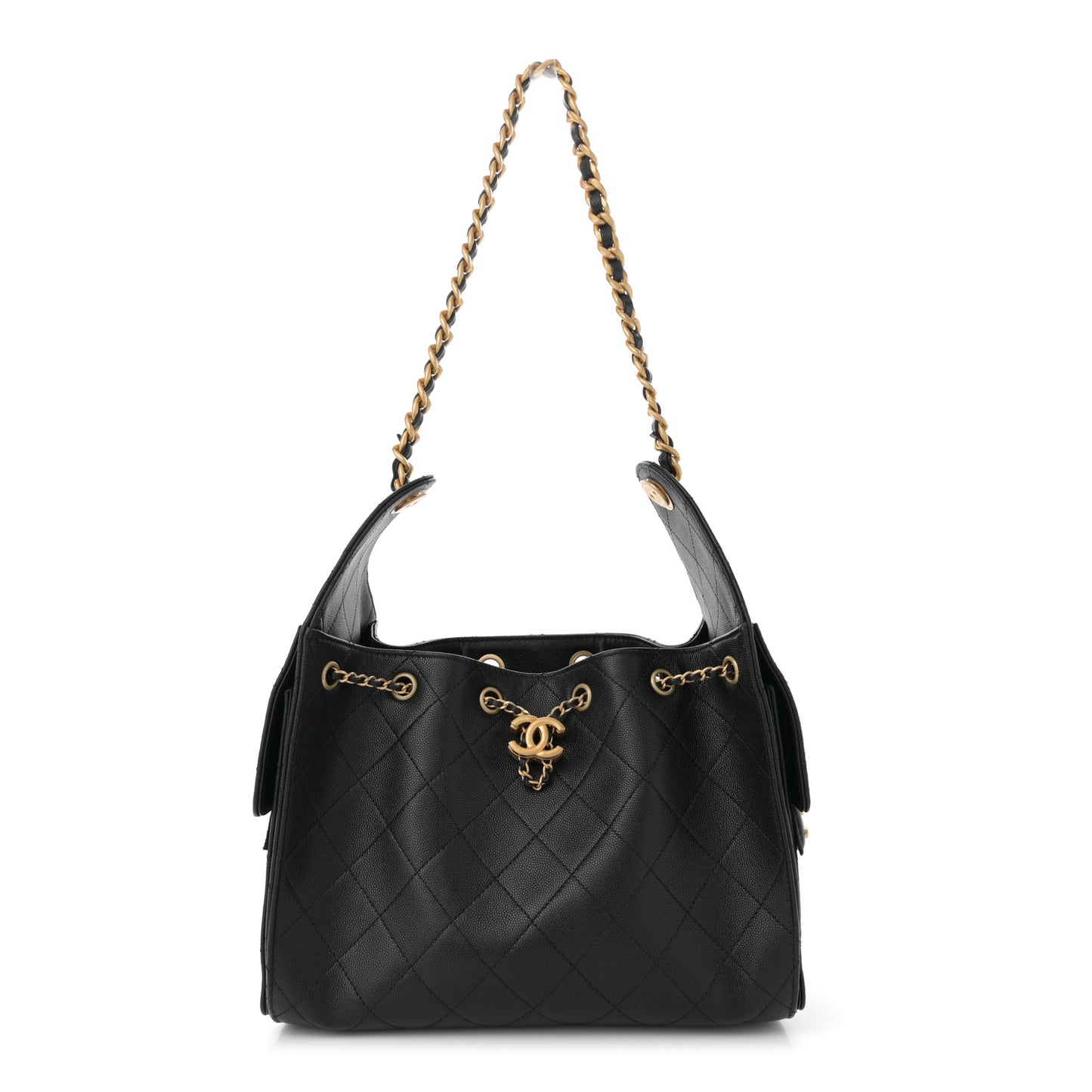 Caviar Quilted Small Chanel 25 Handbag Black