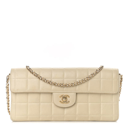 Chanel Lambskin East West Chocolate Bar Flap Ivory 1 of 17