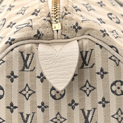 Louis Vuitton Mini Lin Croisette Speedy 30 Blue 6 of 10