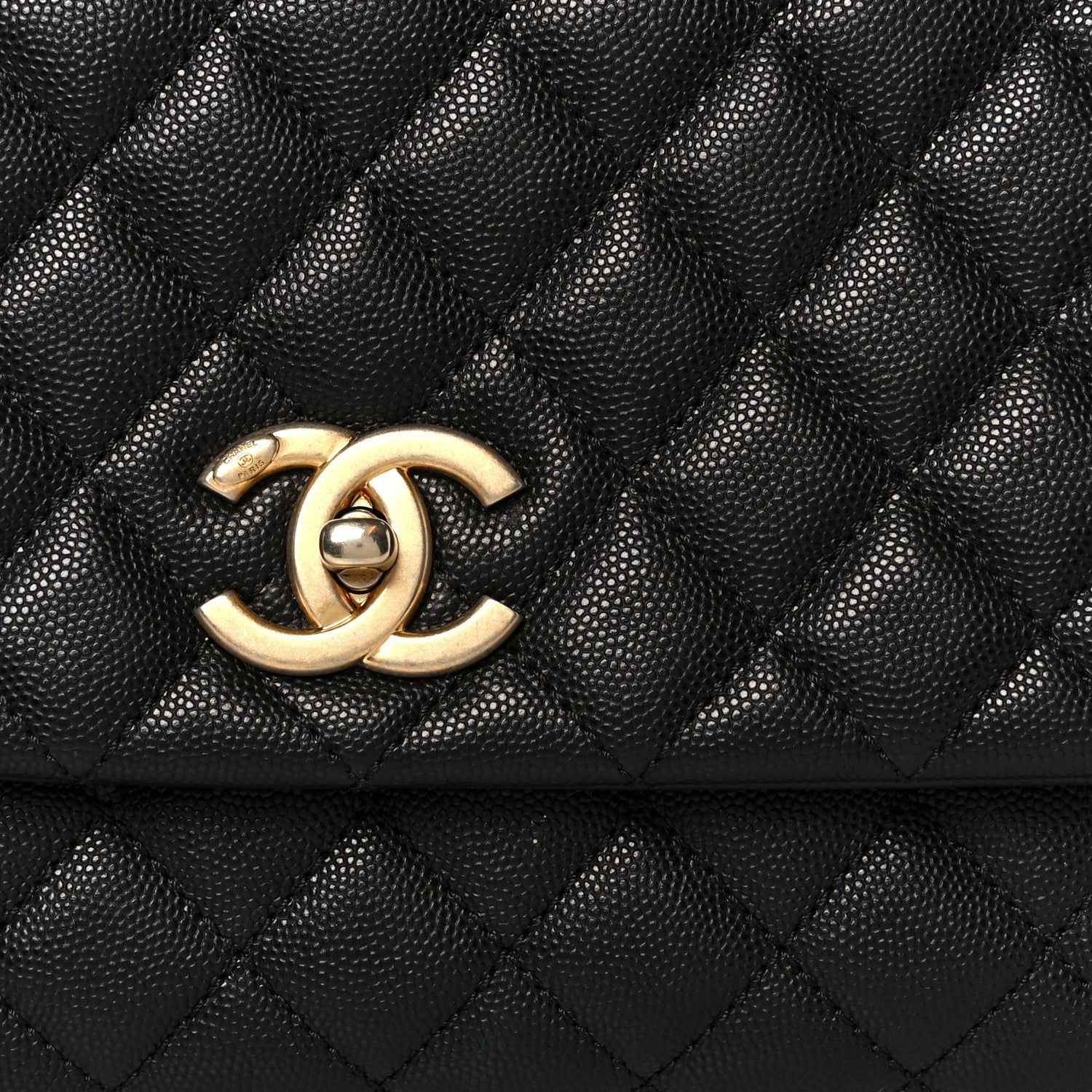 Chanel Caviar Quilted Small Coco Handle Flap Black 9 of 12