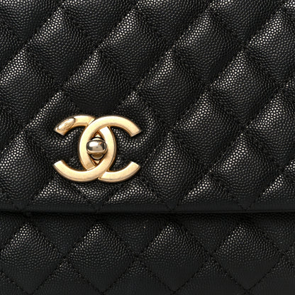 Chanel Caviar Quilted Small Coco Handle Flap Black 9 of 12