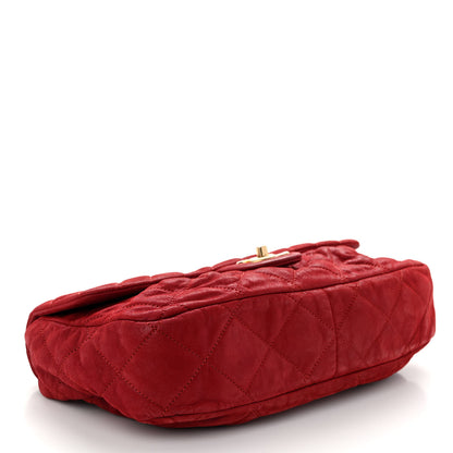 Chanel Iridescent Calfskin Large Chic Quilt Flap Red 4 of 10