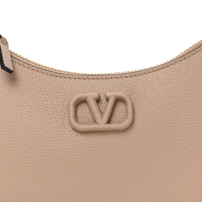 Valentino Garavani Grainy Calfskin Mini Vlogo Hobo Bag Rose Cannelle 7 of 9