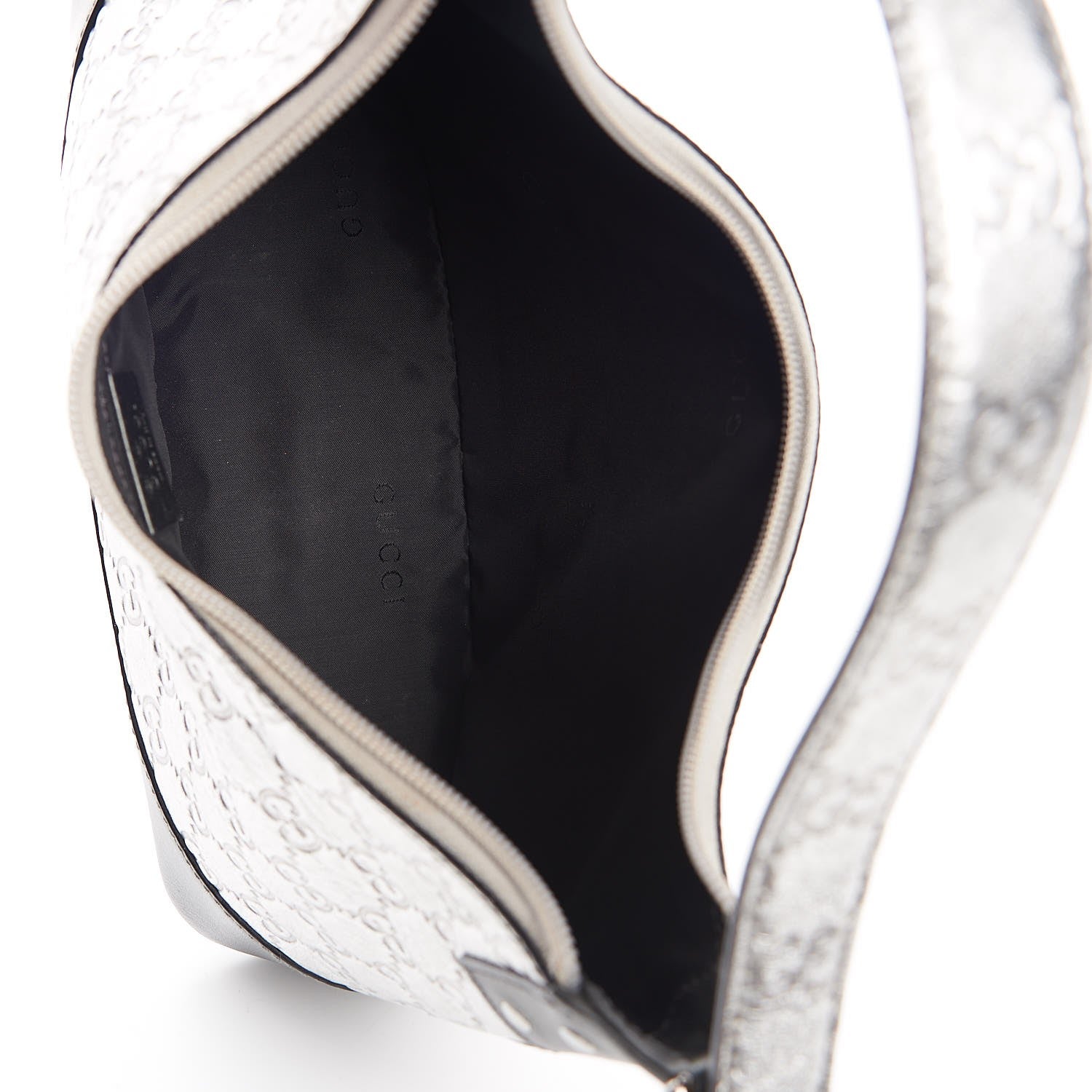 Gucci Metallic Guccissima Small Hobo Silver 5 of 8