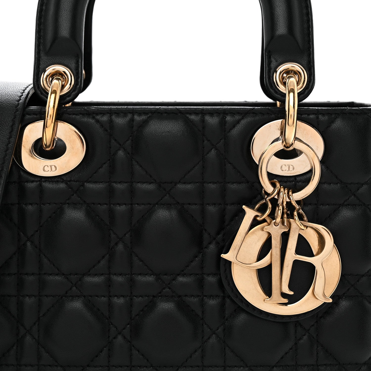 Christian Dior Lambskin Cannage Small My ABCDior Lady Dior Black 7 of 11