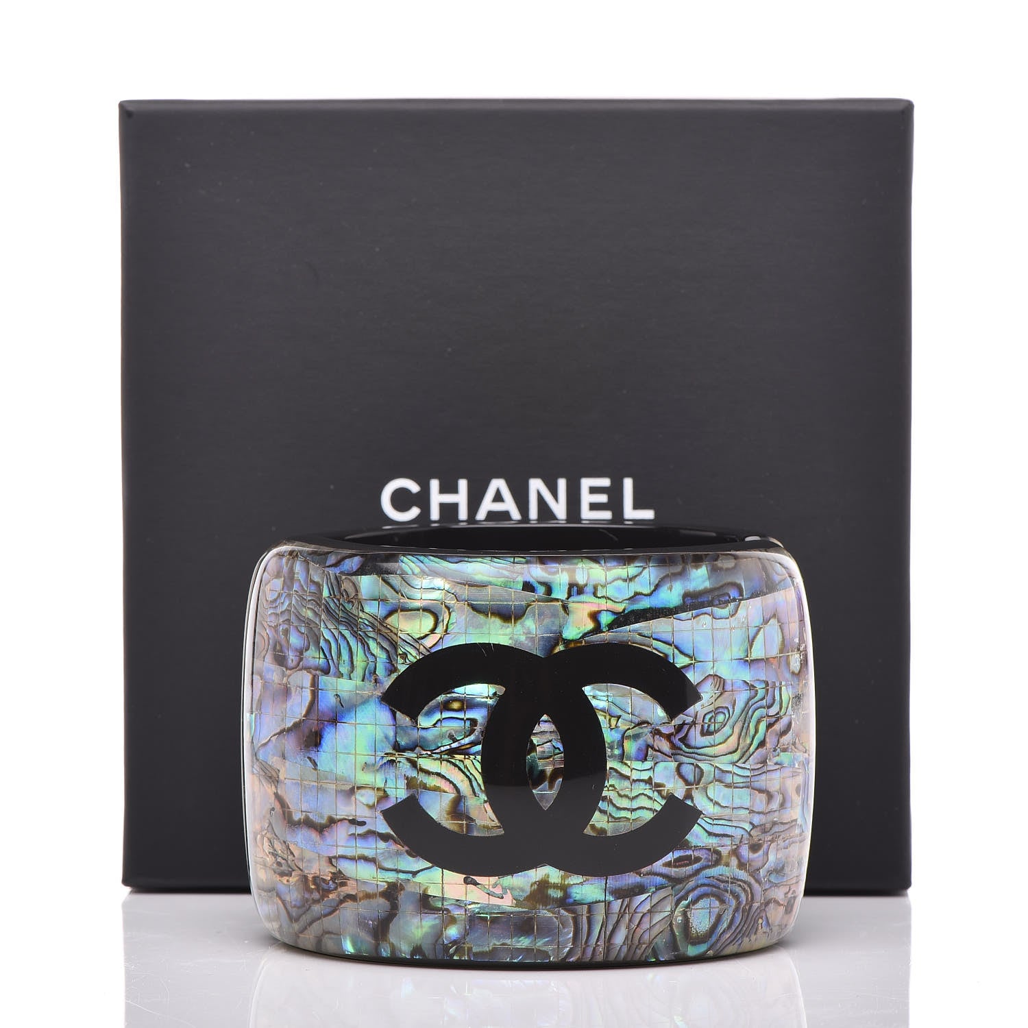 Chanel Resin Cuff Bracelet Green 5 of 5