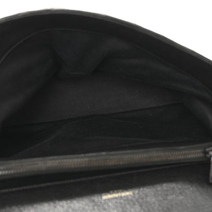 Saint Laurent Sheepskin Matelasse Chevron Monogram Monochrome Large College Satchel Black 5 of 15