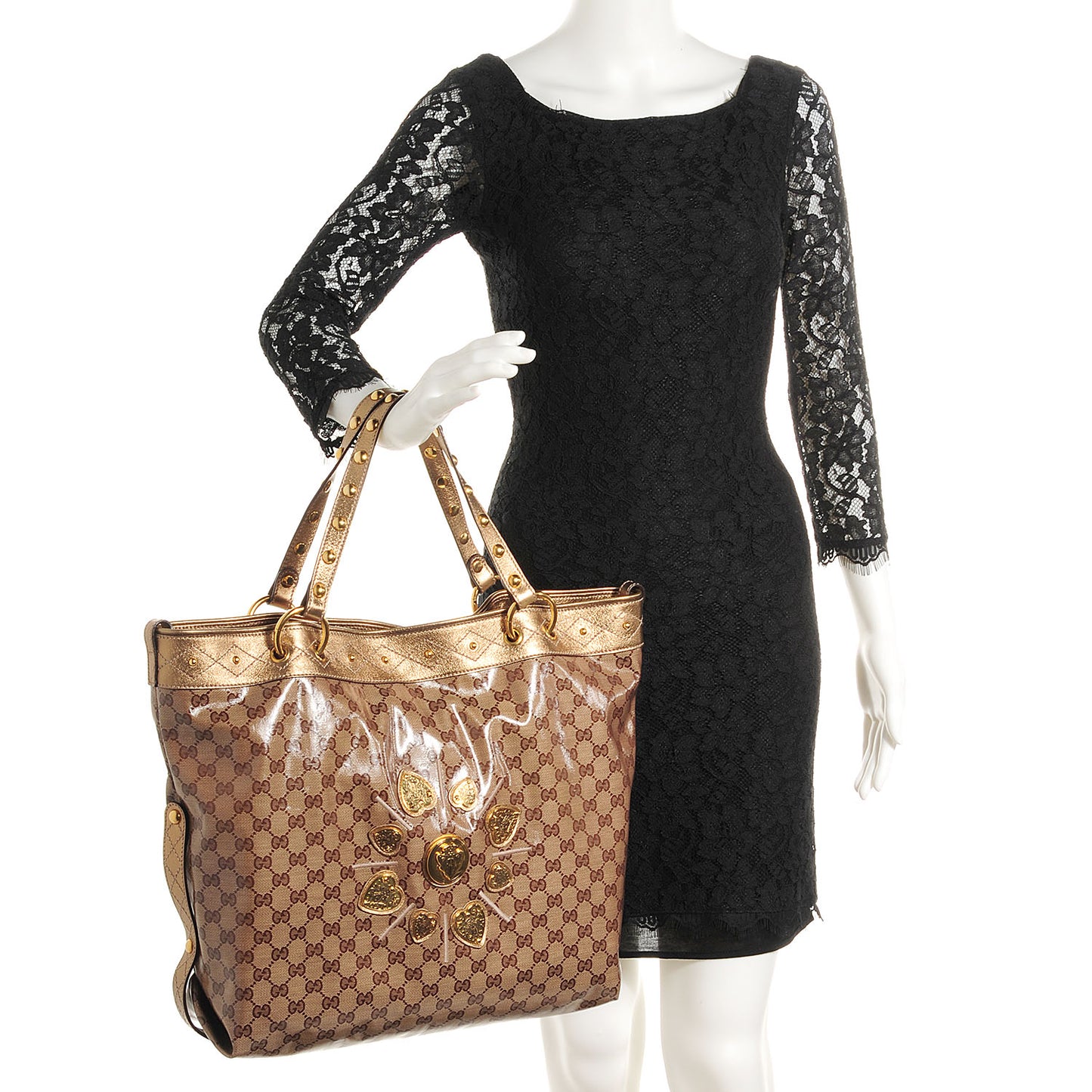 Crystal Monogram Studded Medium Irina Tote