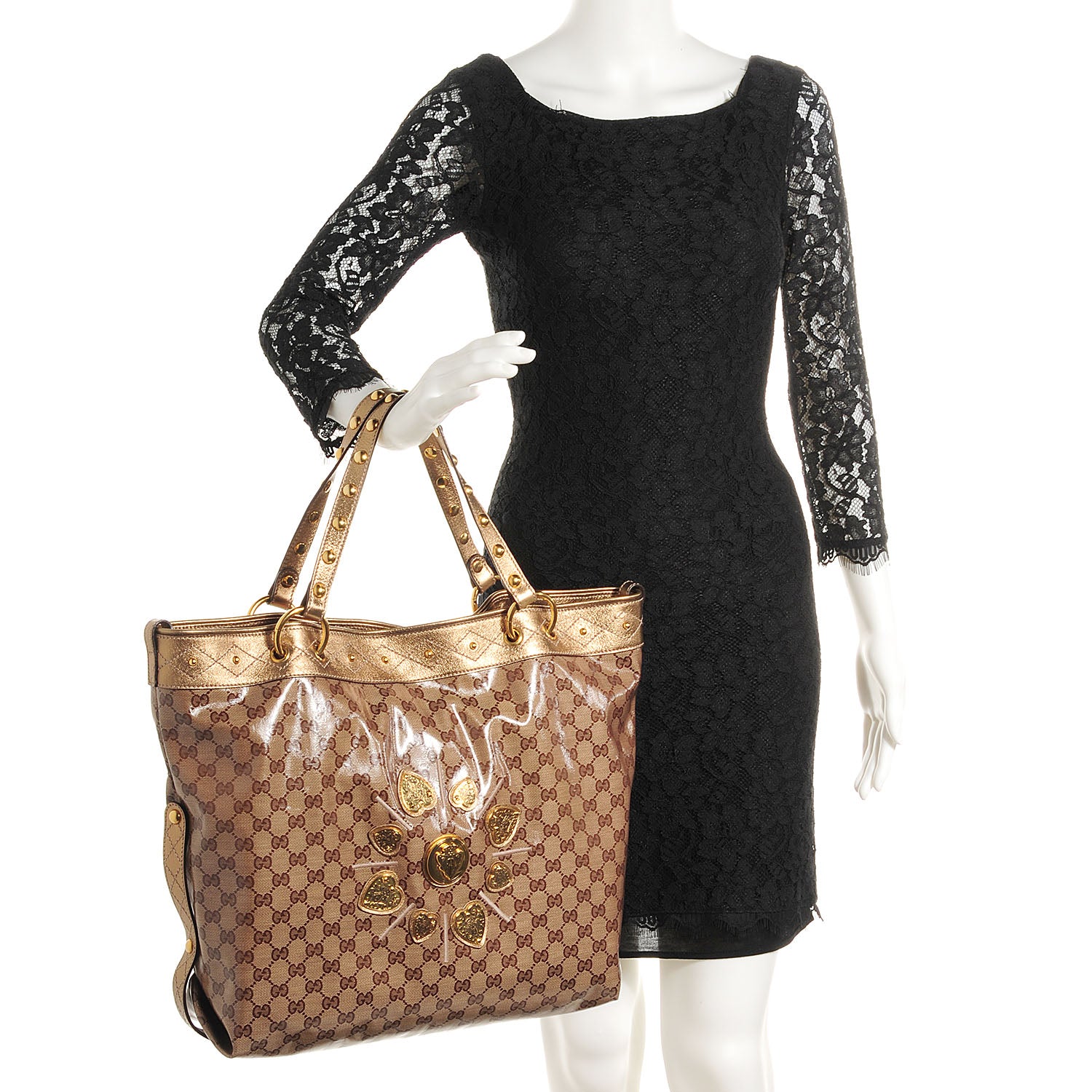 Gucci Crystal Monogram Studded Medium Irina Tote 2 of 7