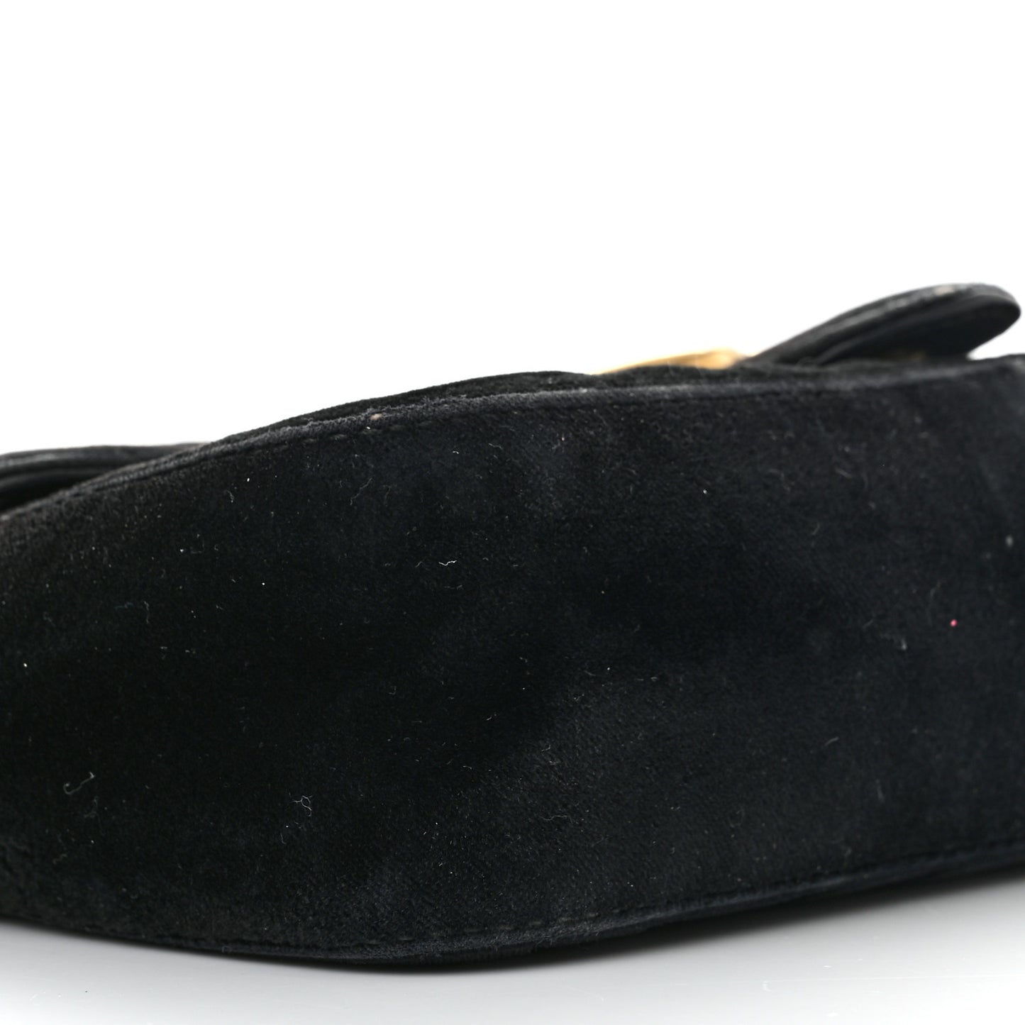 Velvet Matelasse Mini GG Marmont Shoulder Bag Black