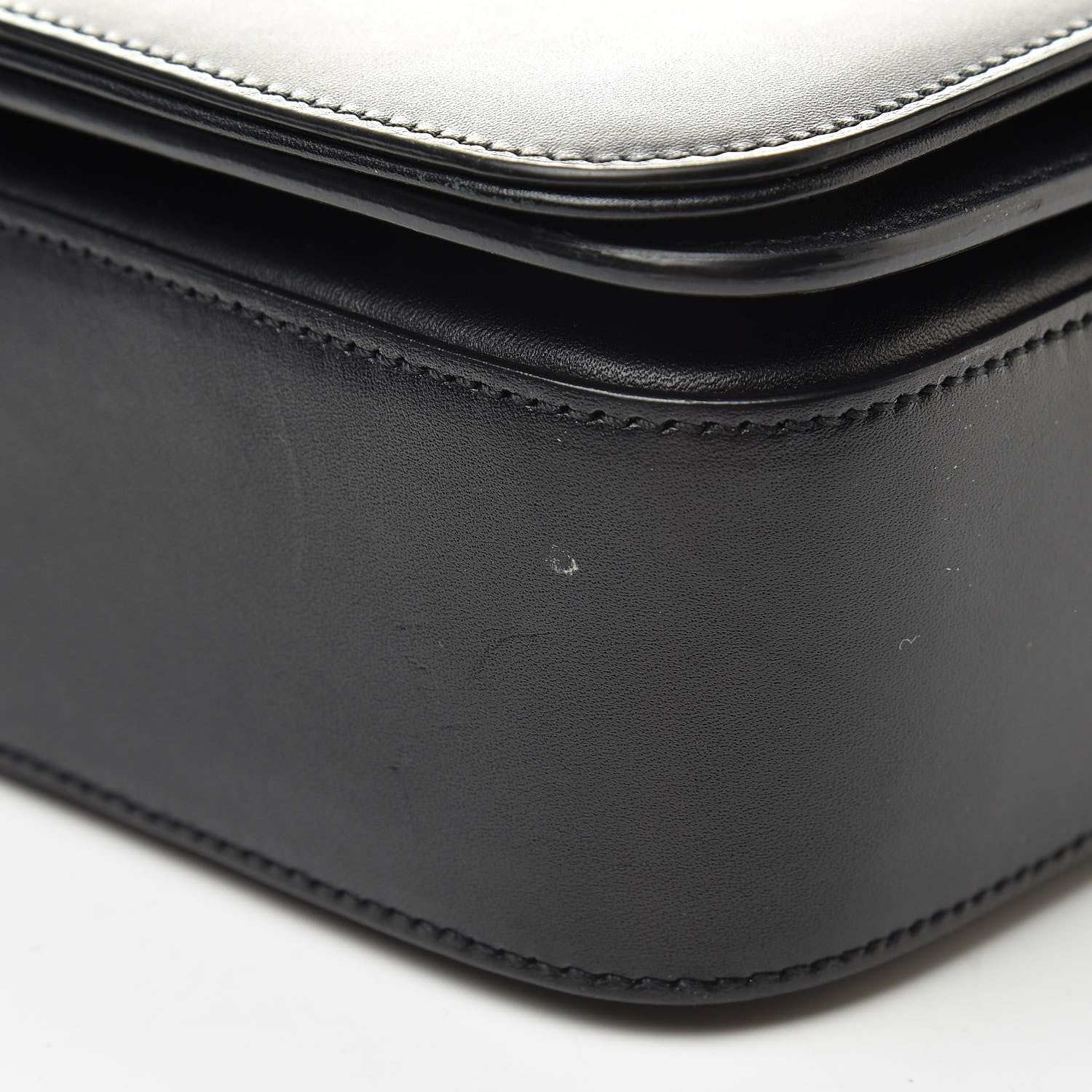 Saint Laurent Textured Calfskin Medium Classic Monogram Universite Bag Black 13 of 16