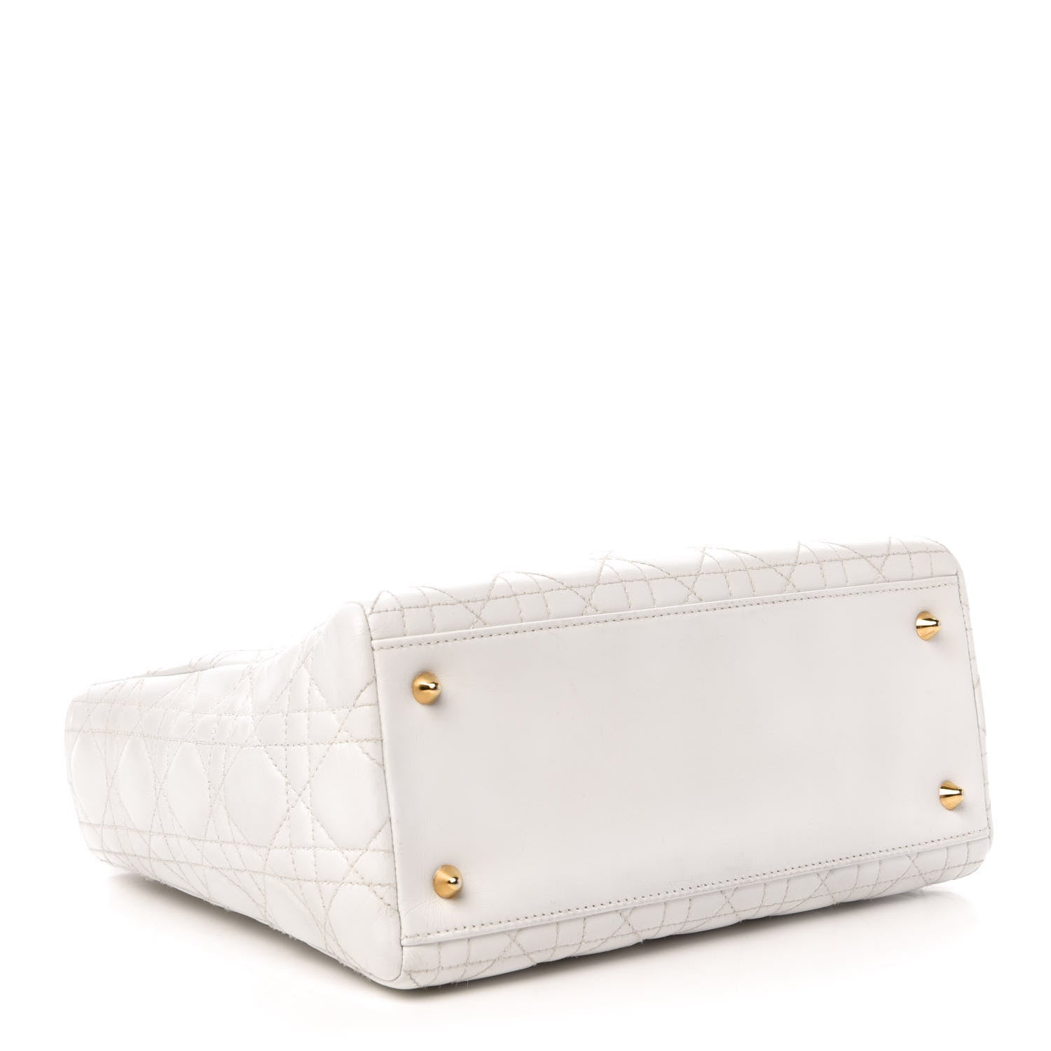 Christian Dior Lambskin Cannage Medium Lady Dior White 4 of 13