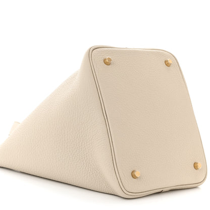 Hermes Taurillon Clemence Picotin Lock 22 MM Beton 9 of 10