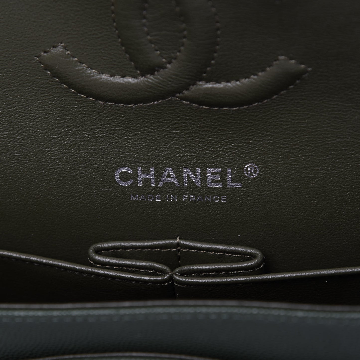 Caviar Quilted Medium Double Flap Dark Green