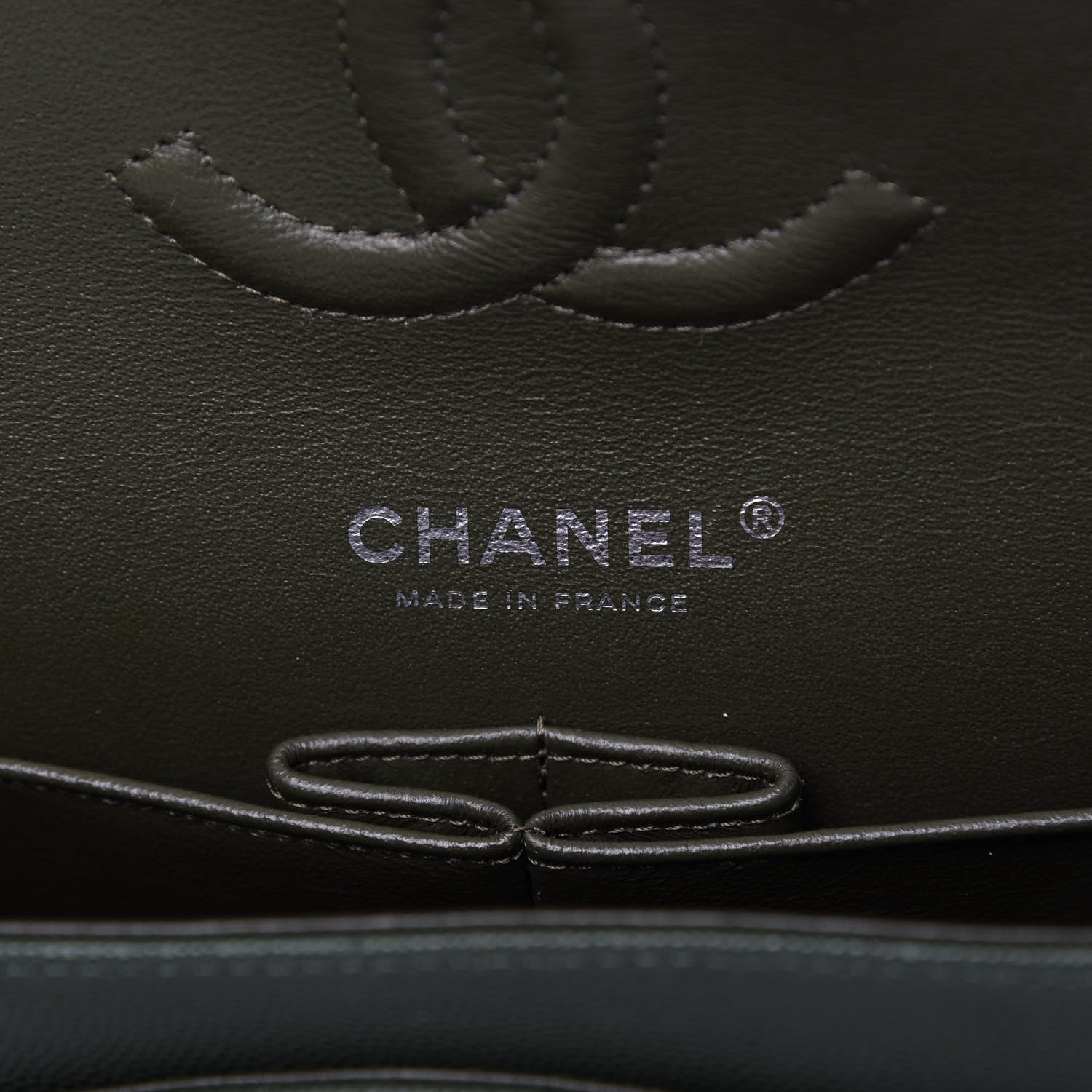 Chanel Caviar Quilted Medium Double Flap Dark Green 8 of 11