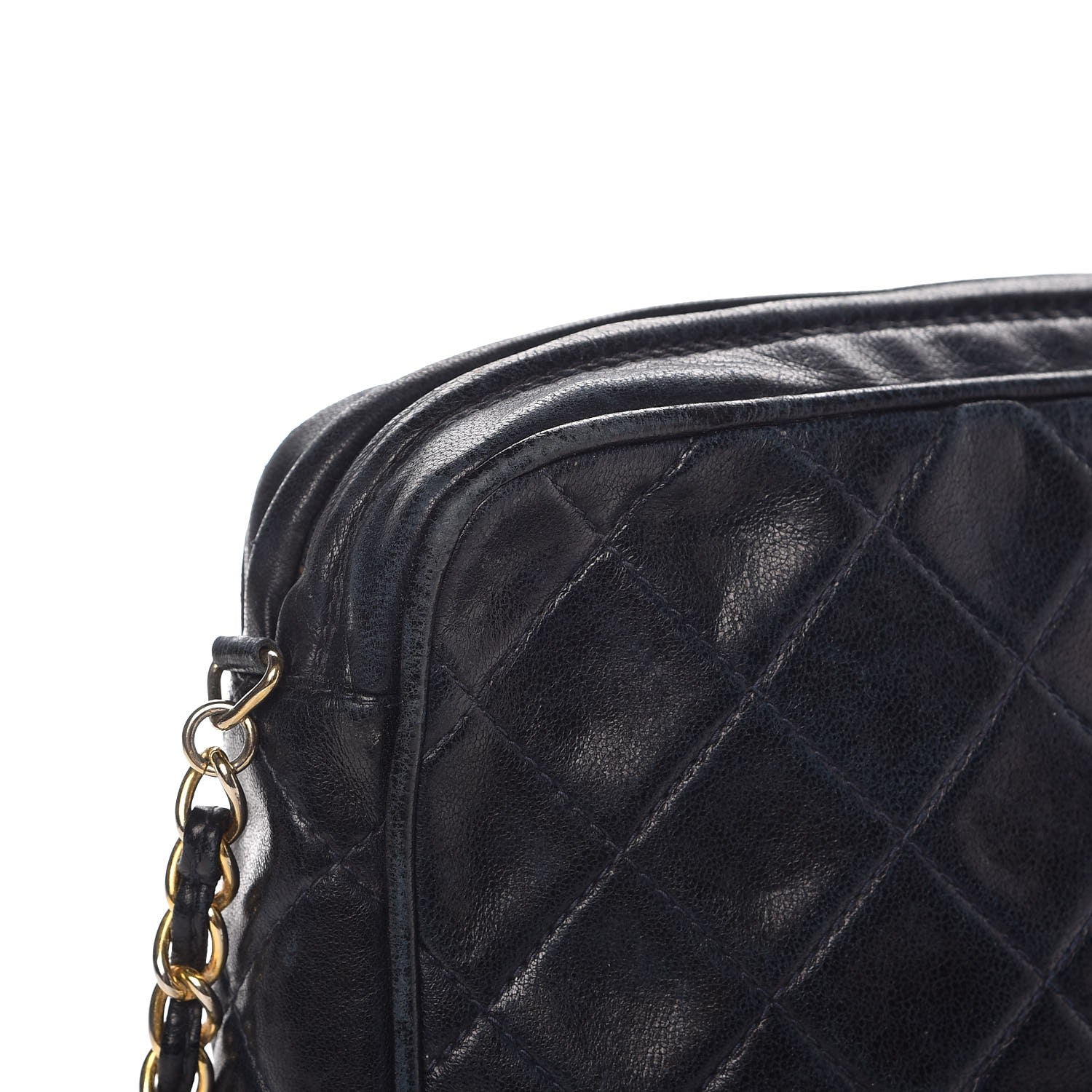 Chanel Lambskin Quilted CC Tassel Camera Case Blue 12 of 14