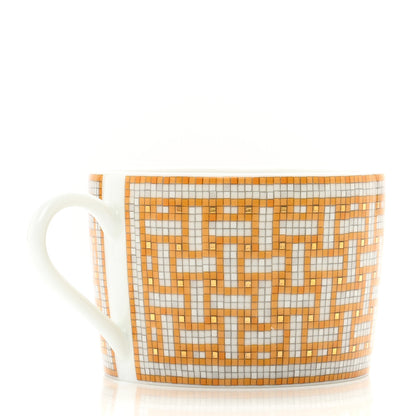 Hermes Porcelain Mosaique Au 24 Gold Tea Cup 3 of 7