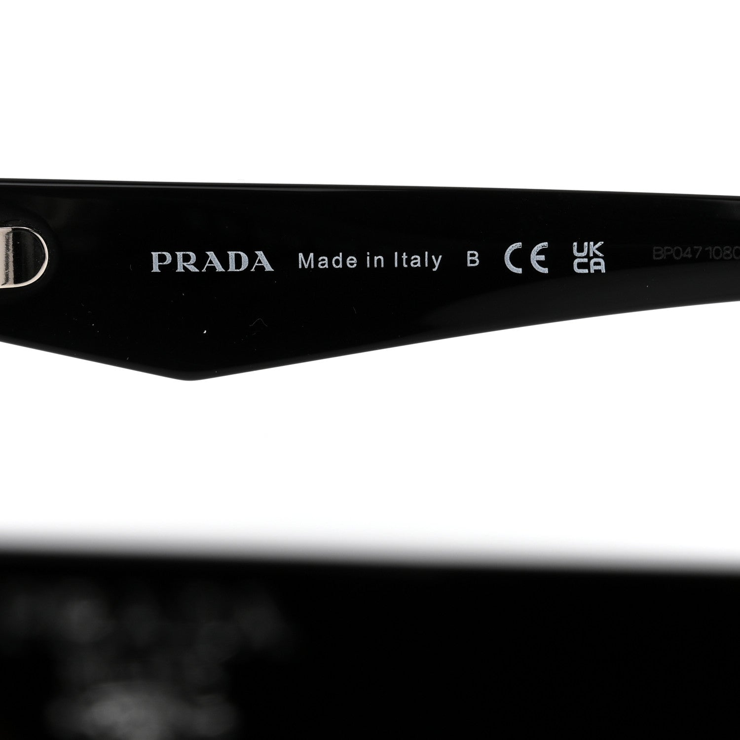 Prada Acetate Oval Sunglasses SPR 26Z Black 6 of 8