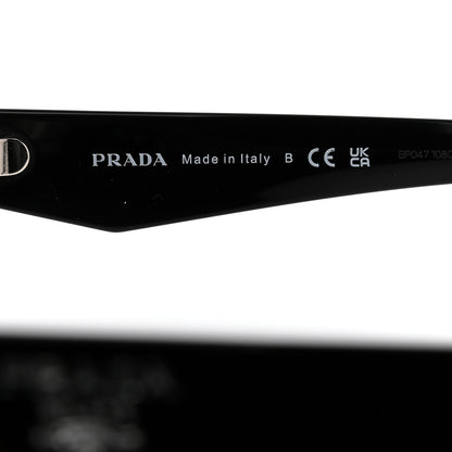 Prada Acetate Oval Sunglasses SPR 26Z Black 6 of 8