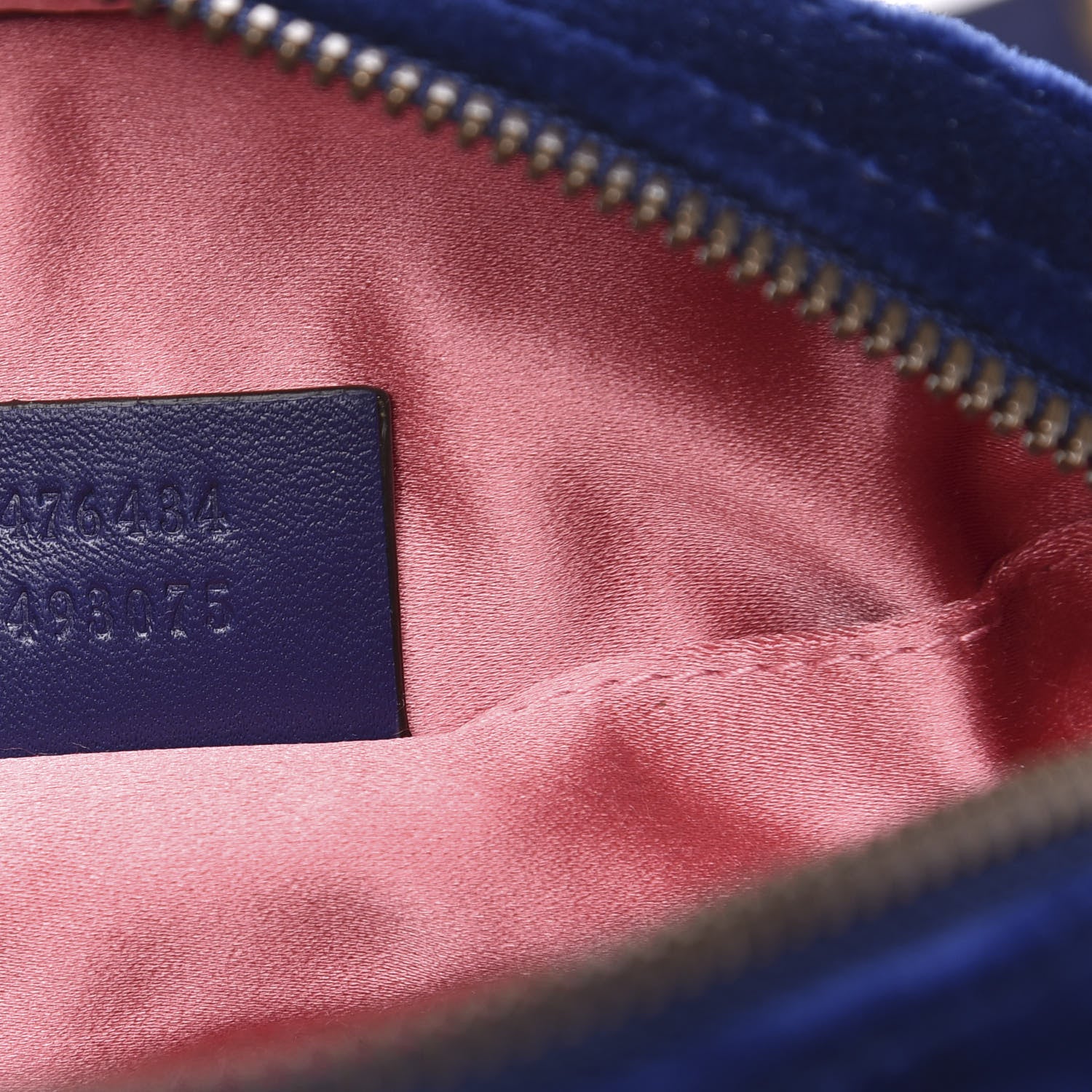 Gucci Velvet Matelasse GG Marmont Belt Bag 85 34 Cobalt Blue 7 of 10