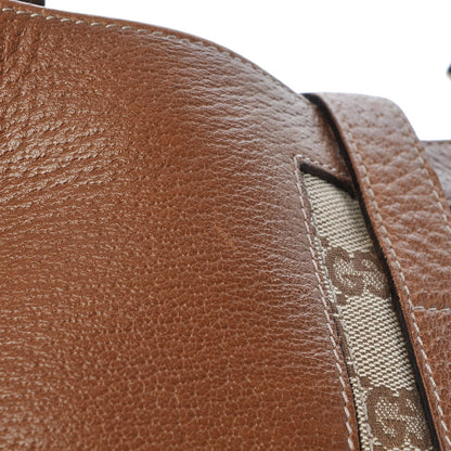 Gucci Calfskin Monogram Piston Lock Jackie O Hobo Tan 15 of 15