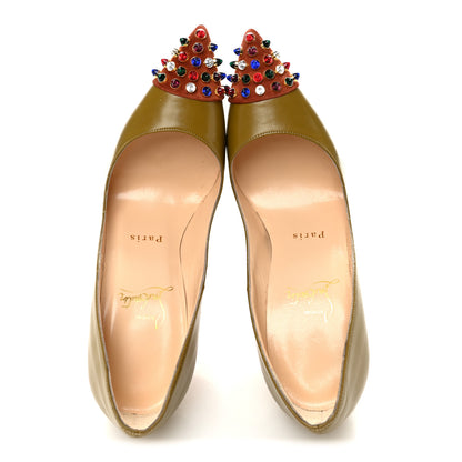 Christian Louboutin Kid Cabo 120 Pumps  36 Tilleul Multicolor 5 of 11