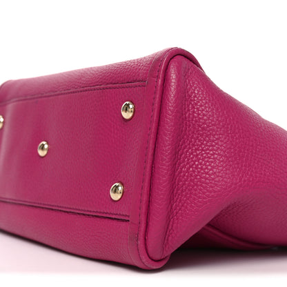 Gucci Pebbled Calfskin Small Soho Top Handle Bag Bright Bougainvillea 10 of 11