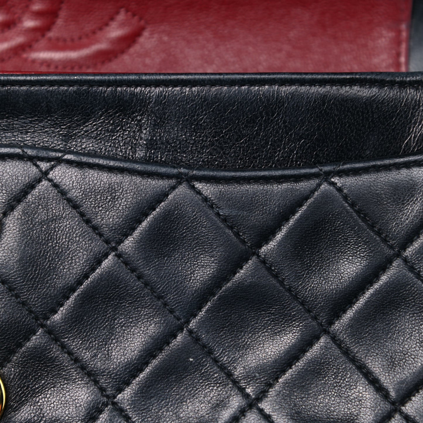 Lambskin Quilted Small Double Flap Black